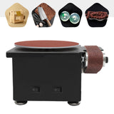 Mini Belt Disc Sander, 6-Inch Sanding Disc and 1.2 x 15-Inch Sanding Belts for Wood Metal Stone Grinding, 8500RPM Small Spindle Sander Machine With 7 MooneHived