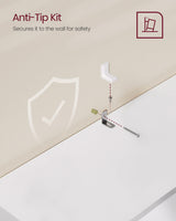 VASAGLE Custos Collection - Bookshelf, 3-Tier Bookcase, Book Shelf, Open Storage Shelf, 9.4 x 31.5 x 32 Inches, for Living Room, Home Office, Dinning Room, Cloud White ULBC173T14 VASAGLE