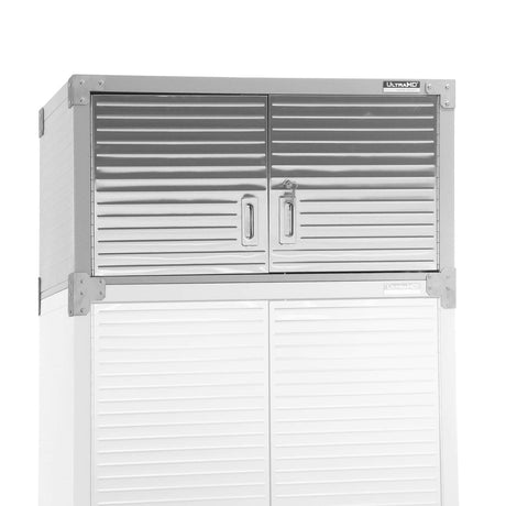 Seville Classics UltraHD Heavy Duty Mega Solid Steel Metal 2-Door Lockable Stacker Wall Storage Cabinet Organizer for Garage, Warehouse, Office, Seville Classics