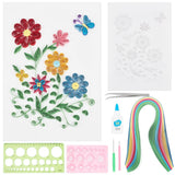 WEBEEDY Quilling Kit Flowers Paper Quilling Kit for Adults Beginner DIY Craft Quilling Paper Strips Filigree Painting Kit with Quilling Tools Handmade Home Room Wall Art Decor Creative Gift WEBEEDY