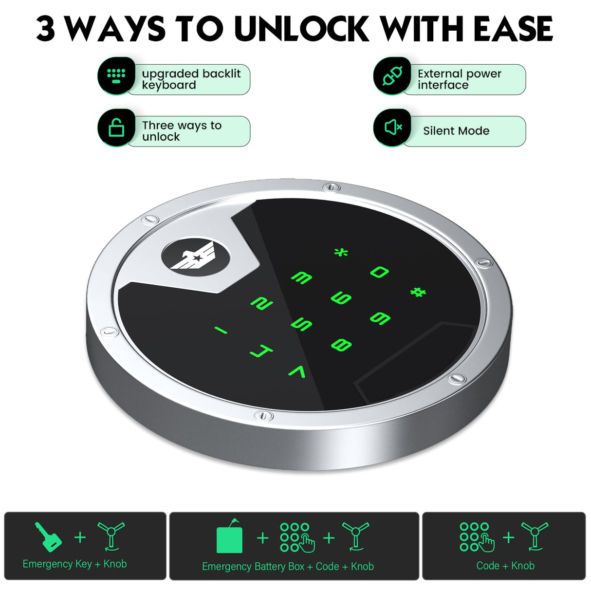 Luzfuego 30-40 Large Gun Safe, Digital Gun Safe for Rifles and Pistols with LCD Keypad & Gun Rack, Unassembled Long Gun Cabinet for Rifles and Shotguns with Mute Function & Dual Alarm Luzfuego