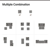 LAUSAINT HOME Outdoor Patio Furniture, 4 Piece Outdoor Sectional Sofa PE Rattan Wicker Patio Conversation Sets, All Weather Patio Furniture Set with Thick Cushions for Garden, Backyard(Grey) LAUSAINT HOME