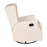 Flash Furniture Omma Swivel Glider Rocking Recliner, Manual Wingback Recliner with 360 Degree Swivel, for Living Room, Bedroom, or Nursery, Upholstered, Cream Flash Furniture