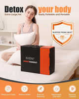 EHINI Infrared Sauna Blanket-Sauna Blanket for Home Use, Portable Design for Relaxation and Detoxification Highest 176℉, 20-60 Minutes Timer, 6 ft x 2.65 ft（Darkness） EHINI