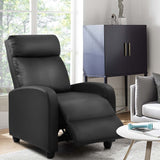 Devoko Massage Recliner Chair Home Theater Seating Pu Leather Modern Living Room Chair Furniture with Padded Cushion Reclining Sofa Chairs (Black) Devoko