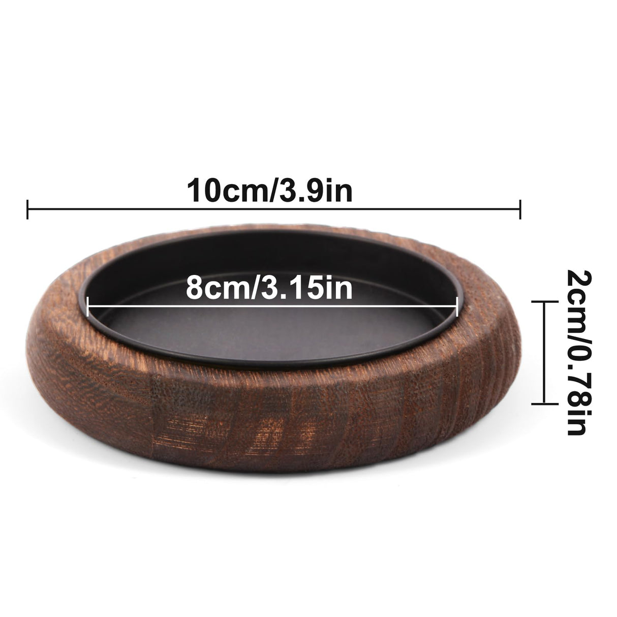 Hatway Wood Candle Holder Farmhouse Decor Wooden Pillar Candles Tray for Table Centerpiece Small Decorative Tray Riser Round Wooden Plate Pedestal Stand for Coffee Table for Christmas Decor Mu-2 Hatway
