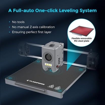 FLASHFORGE Adventurer 5M 3D Printer and FLASHFORGE Adventurer 5M 3D Printer PEI Coating Platform - WoodArtSupply