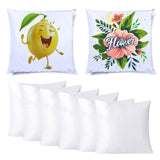 CALCA 10Pcs Plain White Sublimation Blank Pillow Case Covers Decorative Pillowcase Cushion Cover with Concealed Zippers for Heat Press and DTF Printing CALCA