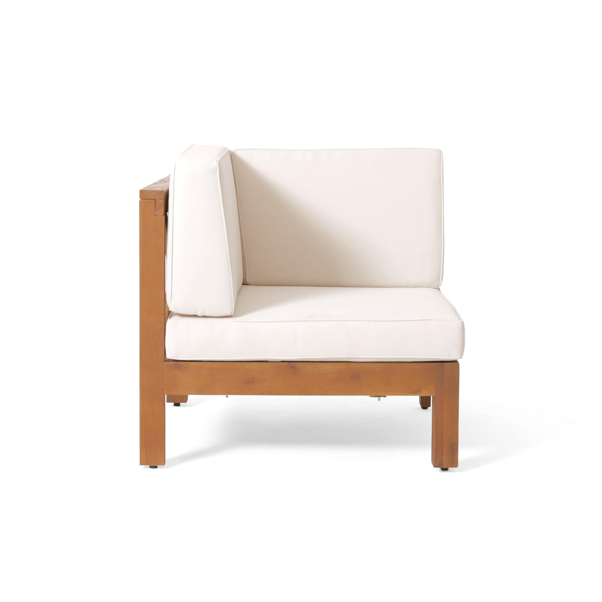 Christopher Knight Home Brava Outdoor Acacia Wood 11 Seater Sectional Patio Sofa Furniture Chat Conversation Sets with Cushions and Coffee Table, 28 "W x 30.25 "D x 26.5 "H, Teak + Beige Christopher Knight Home