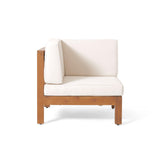 Christopher Knight Home Brava Outdoor Acacia Wood 11 Seater Sectional Patio Sofa Furniture Chat Conversation Sets with Cushions and Coffee Table, 28 "W x 30.25 "D x 26.5 "H, Teak + Beige Christopher Knight Home