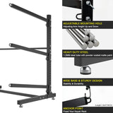 LotFun Kayak Storage Rack, Freestanding Heavy Duty Adjustable Kayak Stand Indoor Outdoor Storage Rack Garage, with Wheels and Foot Pad, for Kayaks, SUPs, Canoes, Surfboard(3 Levels) LotFun