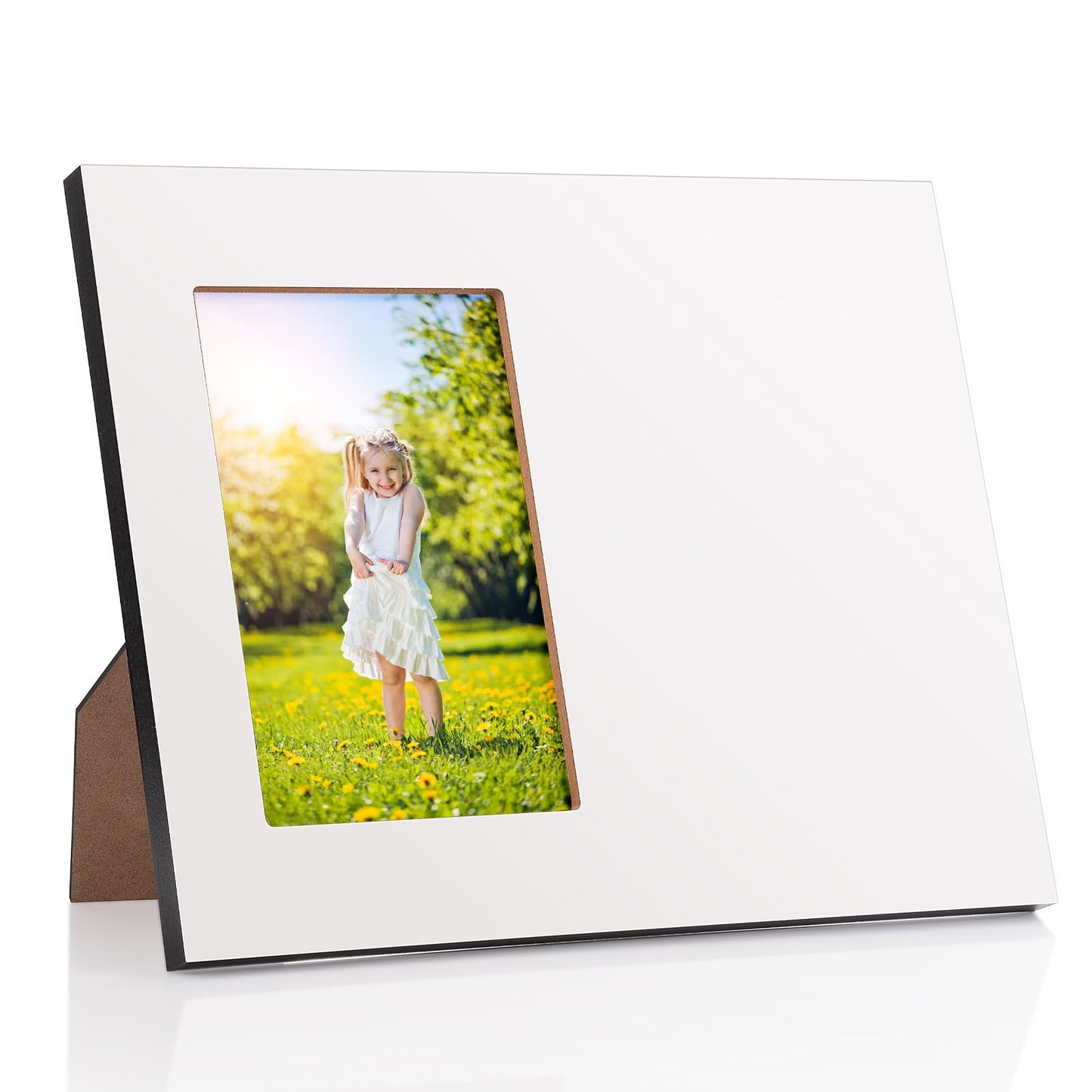 Valyria Sublimation Picture Frame Blanks 8x10 Inch MDF Wood Sublimation Photo Frame Sign Blanks Heat Transfer Photo Plaque for Crafts Wall Mounting or Table Top Display