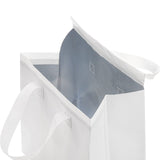 ZENFUN Set of 25 Insulated Take Away Bags, Small Insulated Cooler Bag Grocery Bags, White Thermal Bags for Hot&cold Frozen Food, Food Delivery, 9.5 x 6 x 10 Inches ZENFUN