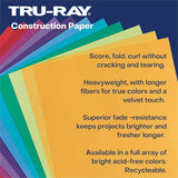 Pacon 103022 Tru-Ray Construction Paper, 76 lbs., 9 x 12, Blue, 50 Sheets/Pack Tru-Ray