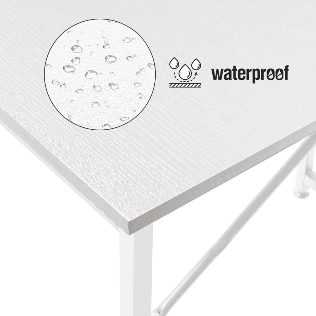 Lufeiya 47 inch White Office Computer Desk - Modern Simple Student Study Table for Home Office Bedroom Writing Desk Lufeiya
