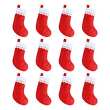 CCINEE 12pcs Red Felt Christmas Stockings 15" Party Favors Stockings for Xmas Decoration CCINEE