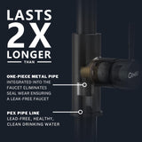 GIMILI Black Kitchen Faucet with Pull Down Sprayer Commercial Single Handle Lever Spring Kitchen Sink Faucet GIMILI