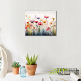 TUMOVO Colorful Flower Field Paint by Numbers for Adults Ages 8-12 Watercolor DIY Arts Craft Beginner Abstract Floral Paint by Number Kit Oil Painting Adult Paint by Number Kits On Canvas 16"x20" TUMOVO