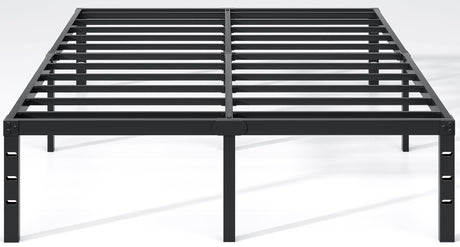 NEW JETO Metal Bed Frame,Queen Size Bed Frame with Storage Space,Heavy Duty Sturdy Mattress Foundation,Easy Assembly,No Box Spring Needed, Black,14 Inch,Queen NEW JETO