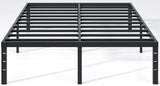 NEW JETO Metal Bed Frame,King Size Bed Frame with Storage Space,Heavy Duty Sturdy Mattress Foundation,Easy Assembly,No Box Spring Needed, Black,18 Inch,King NEW JETO