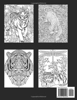 Tiger Coloring Book for Adult: 30 Gorgeous Wild Cat Designs WoodArtSupply