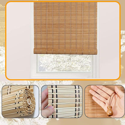 Custom Size Anti-UV Bamboo Blinds with Lifter for Indoor/Outdoor Privacy