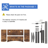 BUNOEM Dual Motor 63x30 Height Adjustable Electric Standing Desk,Height Stand Up Computer Desk,Sit and Stand Home Office Desk with Splice Board,(Rustic Brown Top, Black Frame) BUNOEM