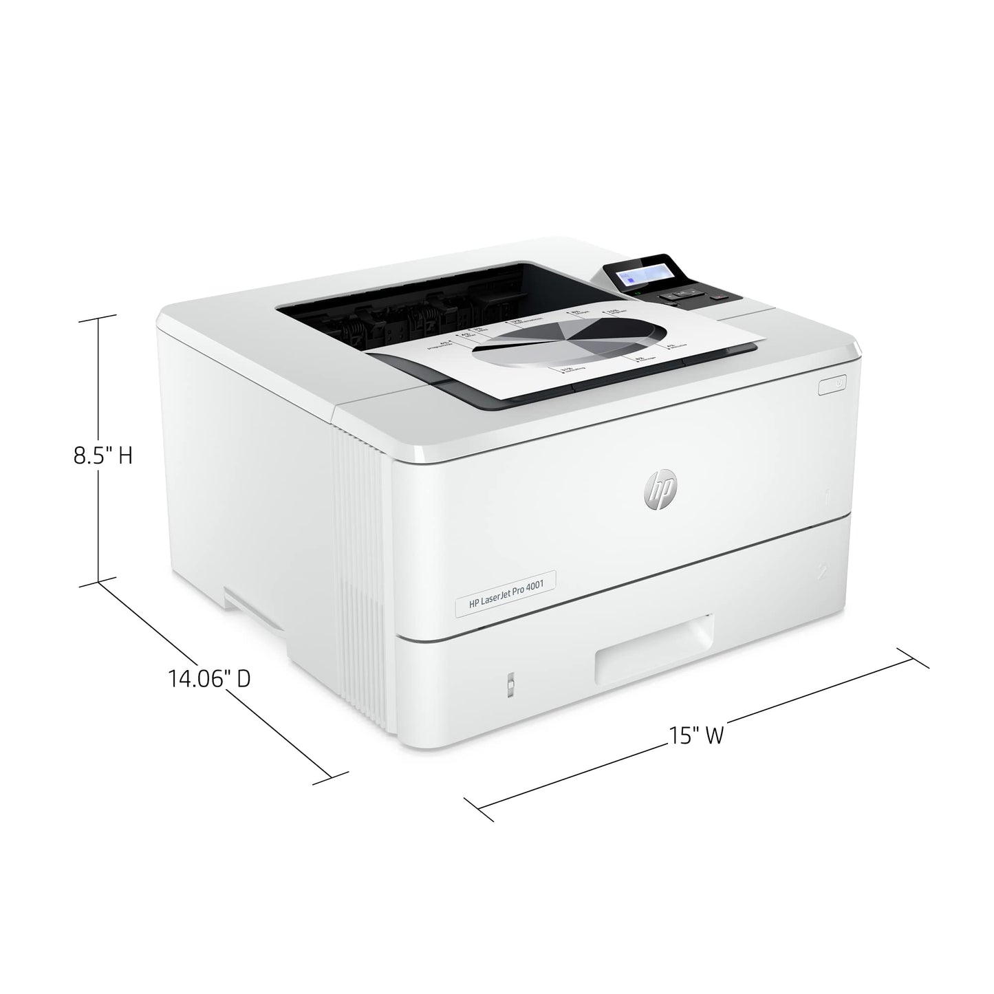 HP LaserJet Pro 4001n Black & White Printer (Renewed)