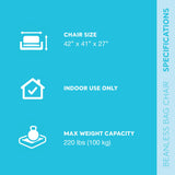 Intex 68579EP Beanless Bag Inflatable Lounge Chair: Corduroy Textured Flocking – Durable Vinyl – Folds Compactly – 220lb Weight Capacity – 45" x 45" x 28" Intex