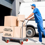 8 Pack 5 Inch Combo Caster Swivel Plate 4 w/Brake & 4 Plate Heavy Duty on Red PU Wheels with Heavy Duty Screws FactorDuty