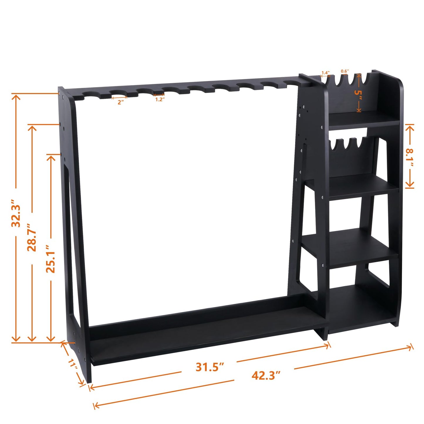 Semohop Gun Racks,Wooden Rifle Racks with Pistol Rack, Floor Standing Shotgun Rack Indoor, Gun Display Rack Rifle Storage Holder for Home or Garage Gun Storage - Holds up to 9 Long Guns and 8 - WoodArtSupply