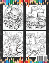 Fast Food Coloring Book: Hamburgers, Fries, Milkshakes, and Other Tasty Treats (Fast Food Coloring Books) WoodArtSupply