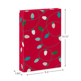 Hallmark Medium Christmas Gift Boxes with Lids (12 Shirt Boxes, 3 Designs: Lights, Trees, Red and Green Stripes) for Christmas, Holiday Parties, Hostess Gifts Hallmark