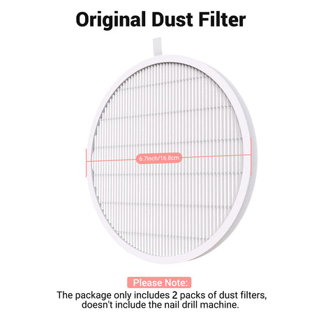 MelodySusie Nail Dust Collector Replacement Filter 2 Pack, Reusable Dust Filter for MelosySusie Nail Dust Collector Vacuum Fan Dust Collector Extractor Electric Dust Suction Machine MelodySusie