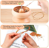 hobbyworker Upgrade Wooden Bead Spinner with 2 Pcs Big Needles,8000 Pcs Seed Beads and 1 Surprise Gift Pack for Jewelry Making Tools,Quickly Stringing Beads Tool, Manual Operated hobbyworker