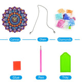 DIY 5D Wooden Diamond Painting Clock Kits for Adults Mandala Art Wall Clock Crystal Rhinestone Diamond Painting by Number Mosaic Art Crafts Home Wall Decor (Purple-03) Generic