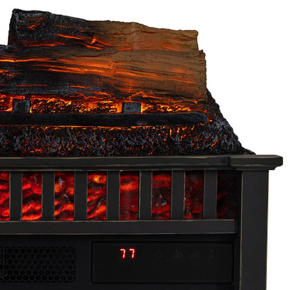 Country Living 27 inch Electric Log Set | 1000 Sq Ft Heater - Log Insert with Infrared Flames | Control with Remote, Alexa or Google