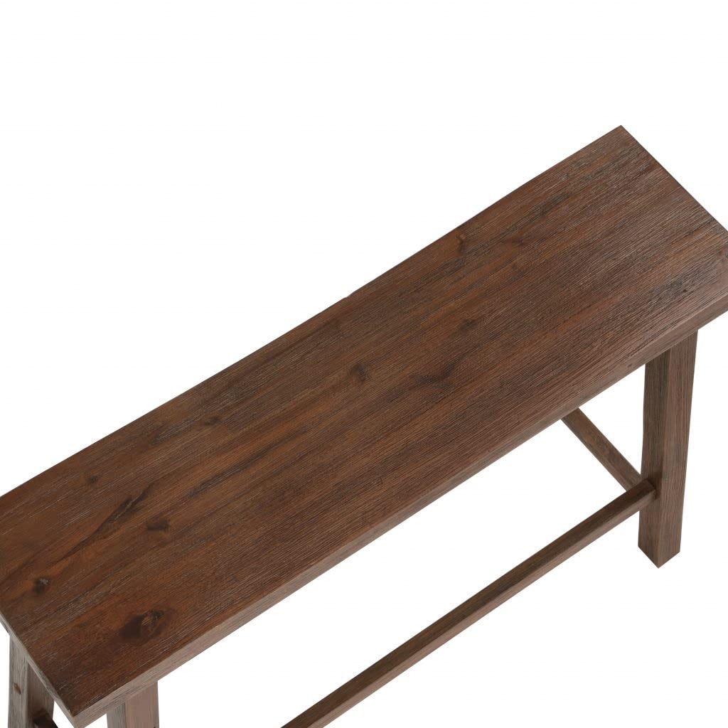 Boraam Sonoma Counter Height Backless Dining Room Bench - Chestnut Wire-Brush Finish Boraam