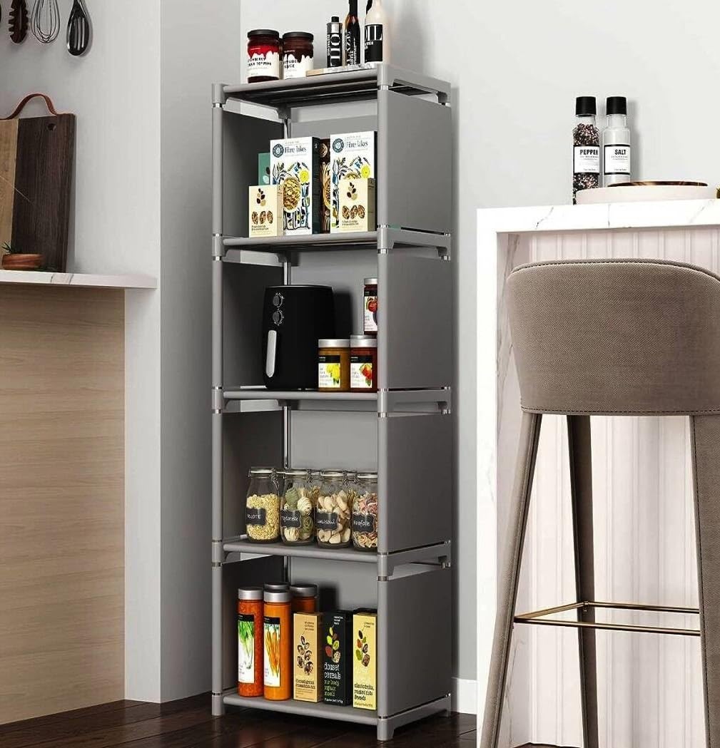 RIIPOO Storage Cubes Organizer Shelves, 4 Cube Bookcase Bookshelf for Bedroom Closet Small Spaces, Cube Storage Organizer Shelf for Kids Clothes Nursery RIIPOO