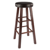 Winsome Wood Maria Cushion Seat Bar Stools, 2-Pc Set, Espresso & Walnut, 30.71" Winsome