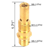 Mig Welding gun accessory 0.035" kit for Lincoln Magnum 100L or Tweco Mini/#1 Mig gun: 20pcs Contact Tips 11-35 0.035" + 2pcs gas nozzles 21-50 1/2" + 2pcs gas diffusers 35-50 Zinger