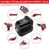 JFQWLE Converter for Makita to Milwaukee 18V Battery Adapter, Convert Makita 18V Lithium-Ion Battery BL1815 BL1830B BL1860B to Milwaukee 18 Volt M18 Lithium Cordless Tool Battery JFQWLE