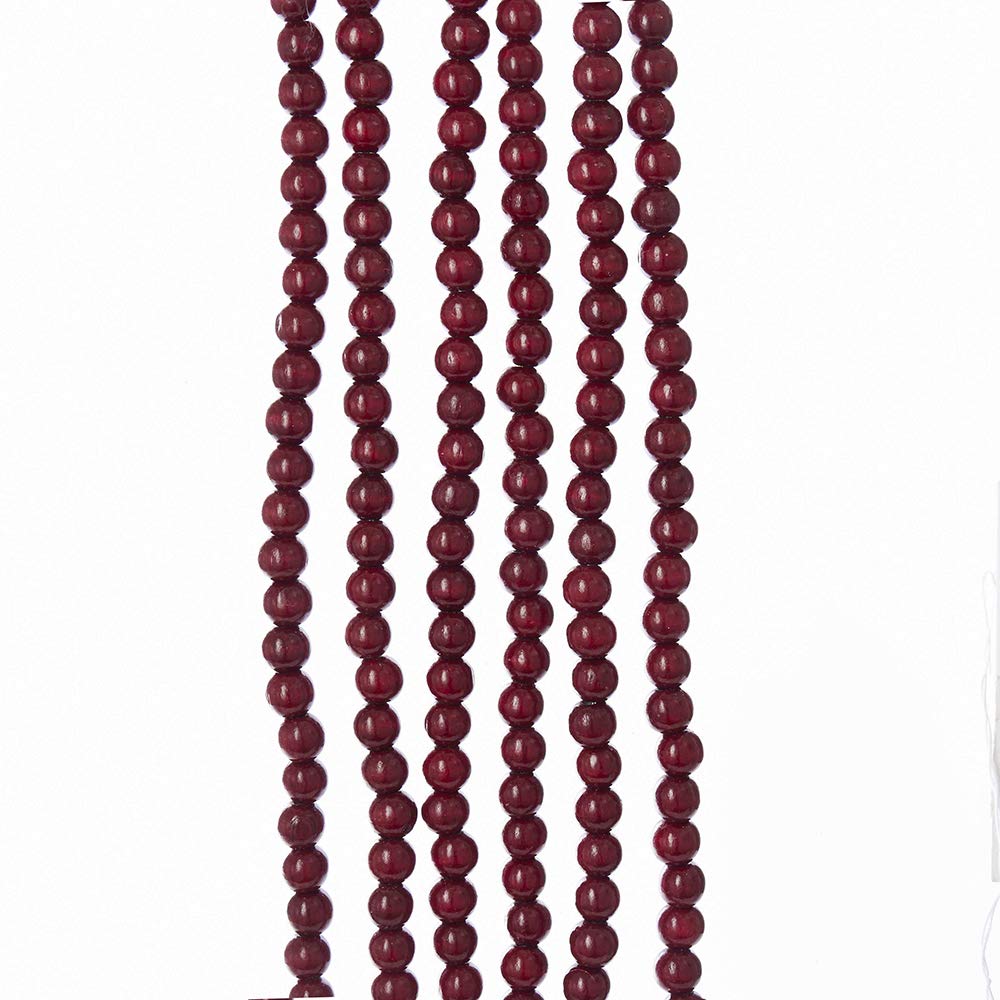 Kurt Adler TN0066/BURG Kurt S. Adler 9-Foot Wood Beaded Burgundy Garland, Multi