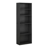 FURINNO JAYA Simply Home 5-Shelf Bookcase, 5-Tier, Black Furinno