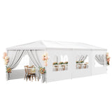 10x30FT White Party Tent Outdoor Canopy Tent Heavy Duty Wedding Tent Waterproof Patio Gazebo Event Tents for Parties with 8 Removable Sidewalls Perfect for Birthday Holiday Christmas BBQ susici