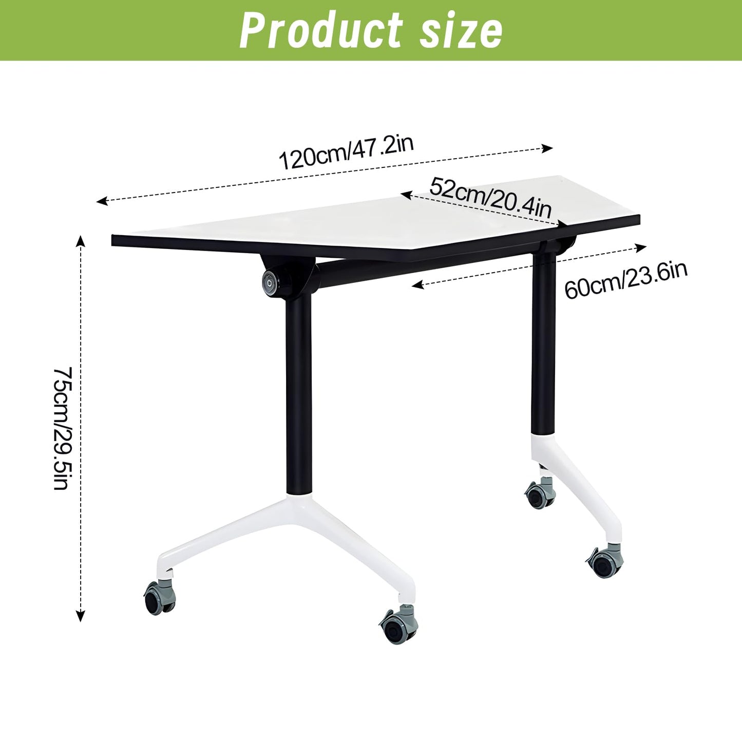 czxhaery Conference Table Conference Room Tables Foldable Meeting Tables Rolling Splicing Meeting Room Table Flip Top Folding Conference Table On Wheels Suitable for Office,Meeting (2pack) - WoodArtSupply