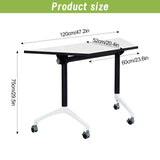 czxhaery Conference Table Conference Room Tables Foldable Meeting Tables Rolling Splicing Meeting Room Table Flip Top Folding Conference Table On Wheels Suitable for Office,Meeting (2pack) czxhaery
