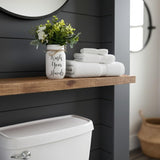 Wash Your Hands Mason Jar, Hand Painted and Distressed Mason Jar Decor, Pint 16 oz. Regular Mouth, Artificial Flower Arrangement for Bathroom, Rustic Farmhouse Bathroom Decor for Shelf Viva's Flower Shop