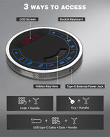Luzfuego 20-25 Large Gun Safe, 52" Gun Safe for Rifles and Pistols with Mute Function & Dual Alarm, Unassembled Gun Cabinet for Home and Shotguns with LCD Keypad & Gun Rack Luzfuego