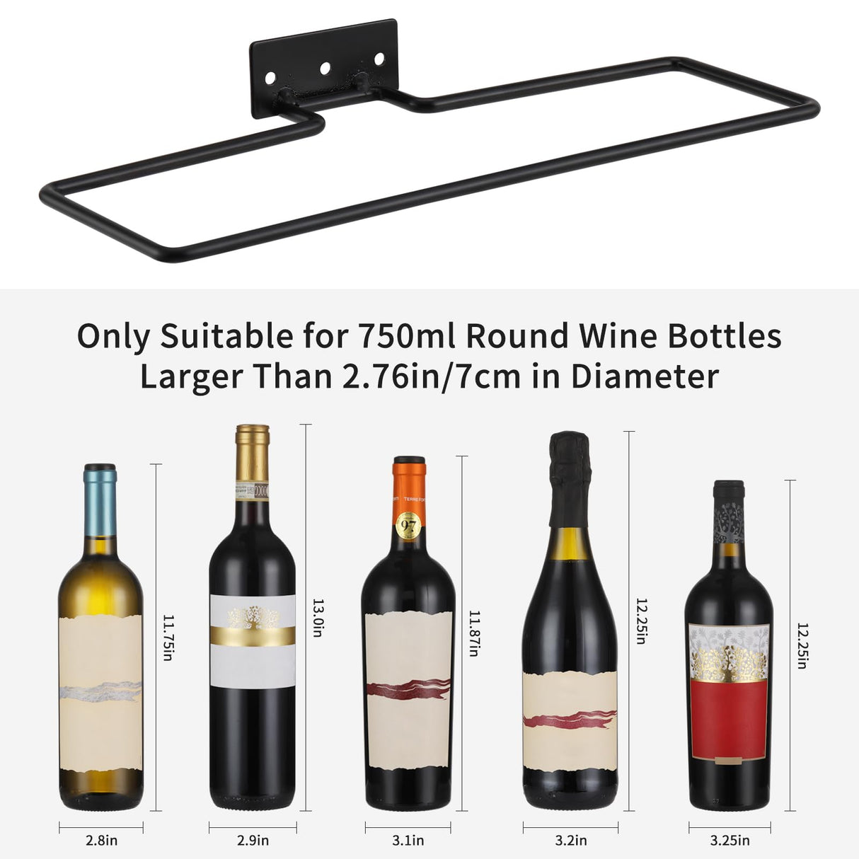 CBYJK Wine Rack Wall Mounted, Wall Wine Rack for 12 Wine Bottles, Wood Wine Racks for Wall, Wall Mounted Wine Rack for Bar, Cellars, Kitchen, Dining CBYJK